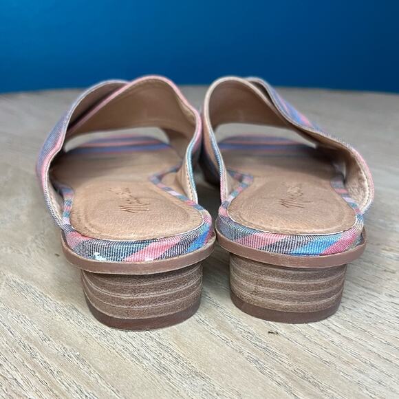 Madewell The Ruthie Crisscross Mule Rainbow Stripe Size 8 - Picture 3 of 8